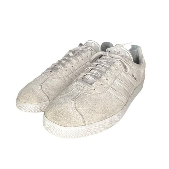 Mens Adidas Originals Gazelle Trainers Gray White Size 11 - Picture 2 of 6